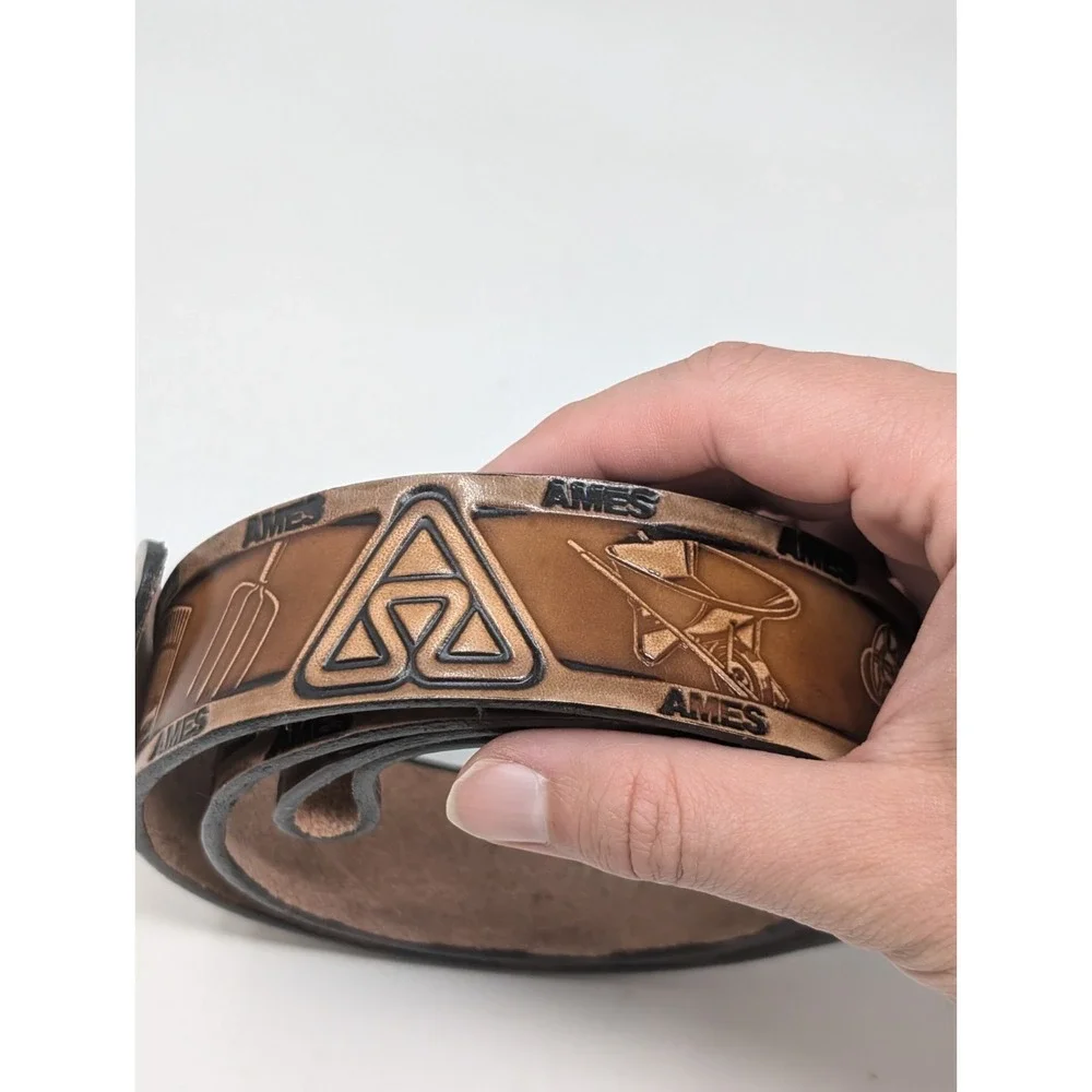 Vintage Ames True Temper Leather Belt Tools Shovel Garden Men's Large 38-42